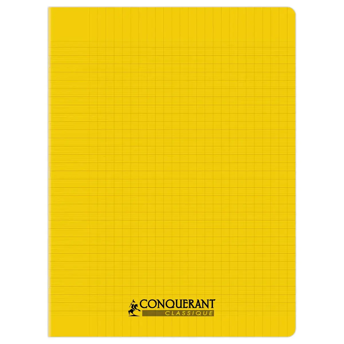 Cahier polypropylène piqûre Seyès - A4+ 90g - 96 pages - Jaune - Conquérant