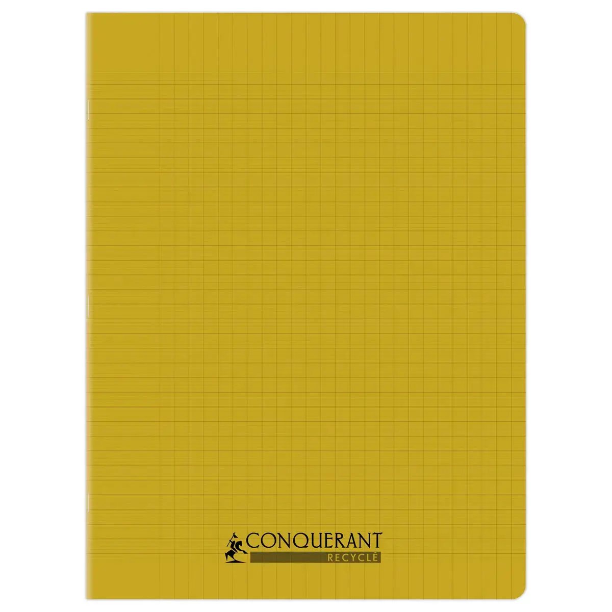 Cahier polypropyl&egrave;ne piq&ucirc;re Sey&egrave;s - A4+ 90g - 96 pages - Jaune - Conqu&eacute;rant 