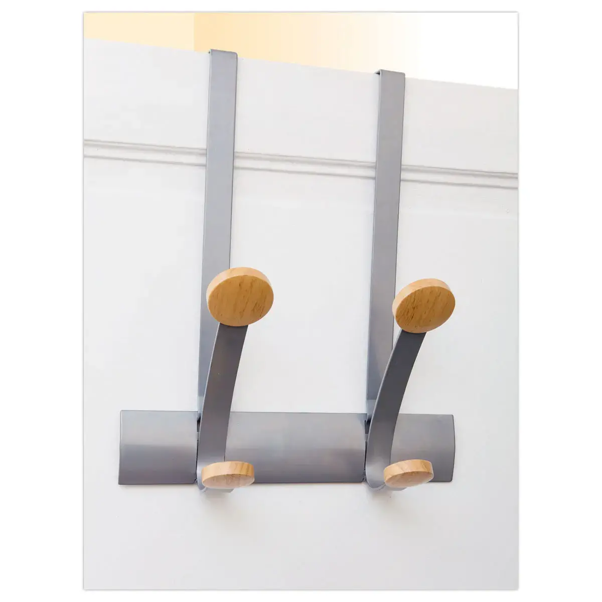 Pat&egrave;re de porte Duo - m&eacute;tal et bois - ALBA 