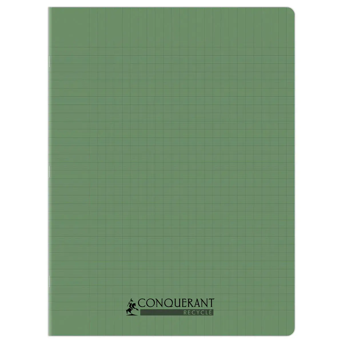 Cahier polypropylène piqûre Seyès - A4+ 90g - 96 pages - Vert - Conquérant