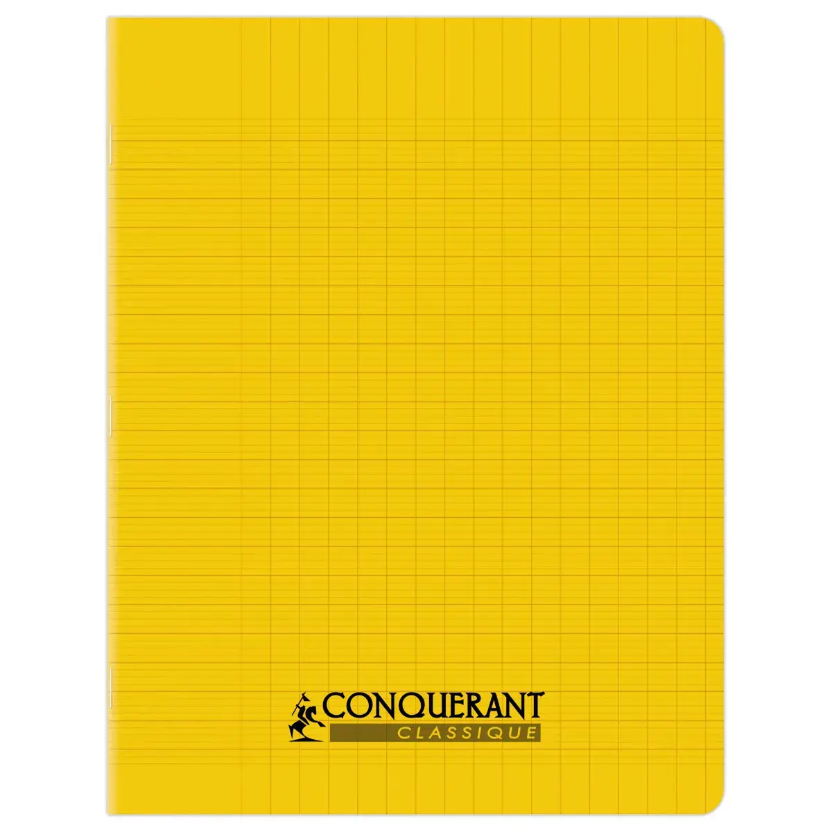 Cahier polypropylène piqûre Seyès - A5+ 90g - 96 pages - Jaune - Conquérant