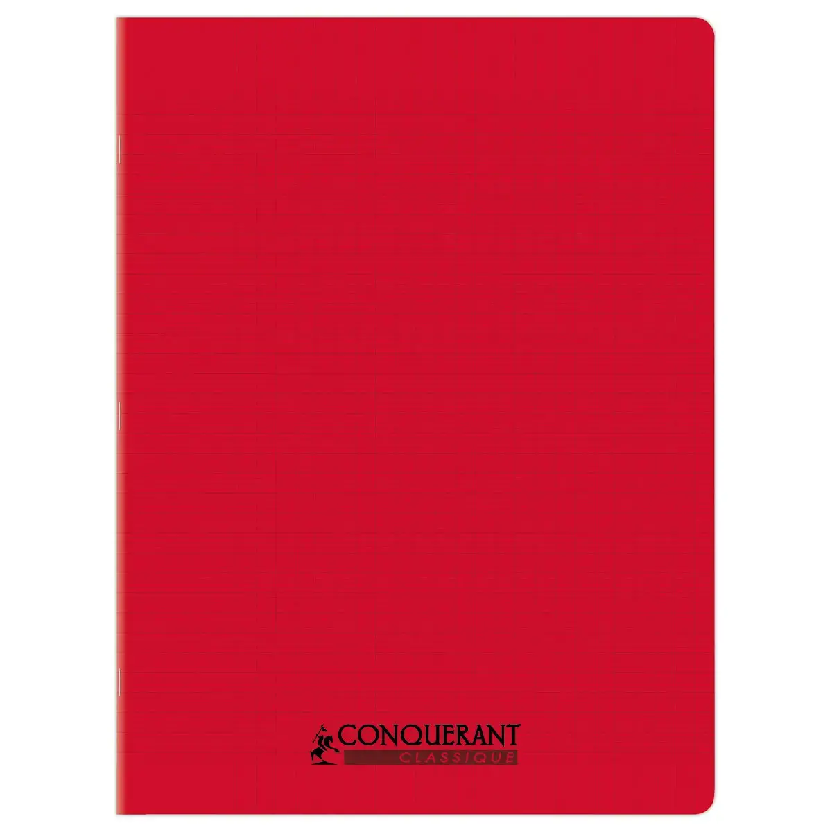Cahier polypropylène piqûre Seyès - A4+ 90g - 48 pages - Rouge - Conquérant
