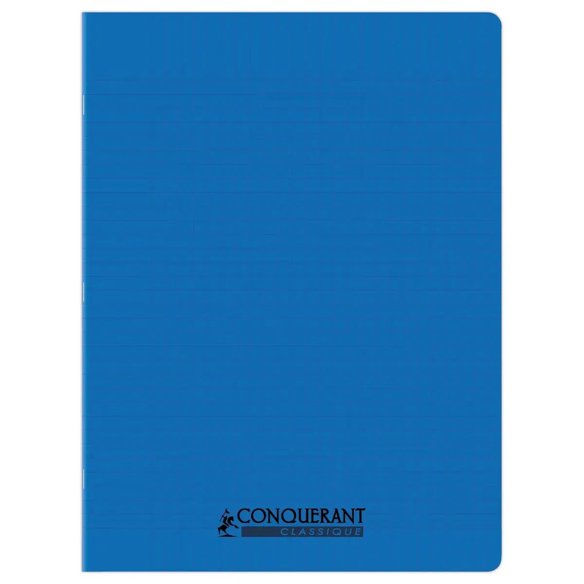 Cahier polypropylène piqûre Seyès - A4+ 90g - 96 pages - Bleu - Conquérant