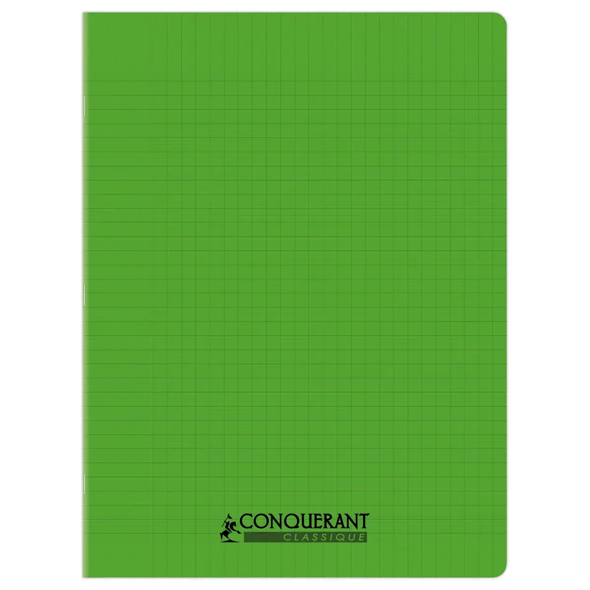 Cahier polypropyl&egrave;ne piq&ucirc;re Sey&egrave;s - A4+ 90g - 48 pages - Vert - Conqu&eacute;rant 