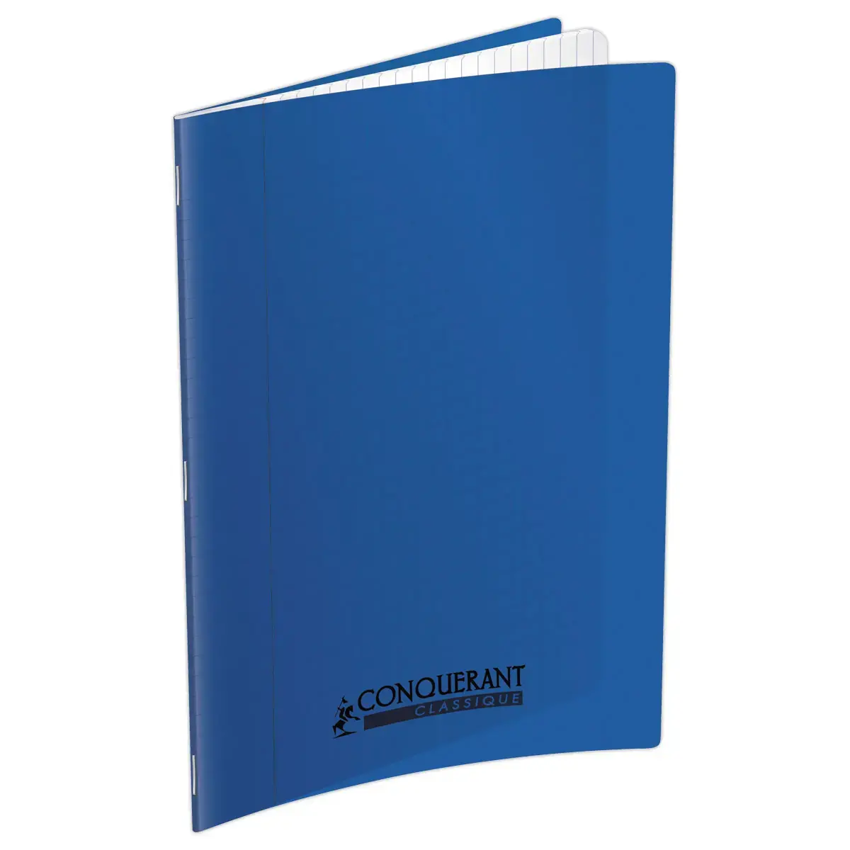 Cahier polypropyl&egrave;ne piq&ucirc;re Sey&egrave;s - A4 90g - 48 pages - Bleu - Conqu&eacute;rant 