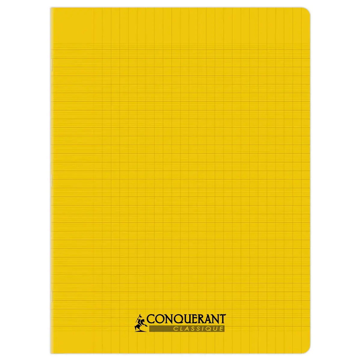 Cahier polypropyl&egrave;ne piq&ucirc;re Sey&egrave;s - A4+ 90g - 48 pages - Jaune - Conqu&eacute;rant 