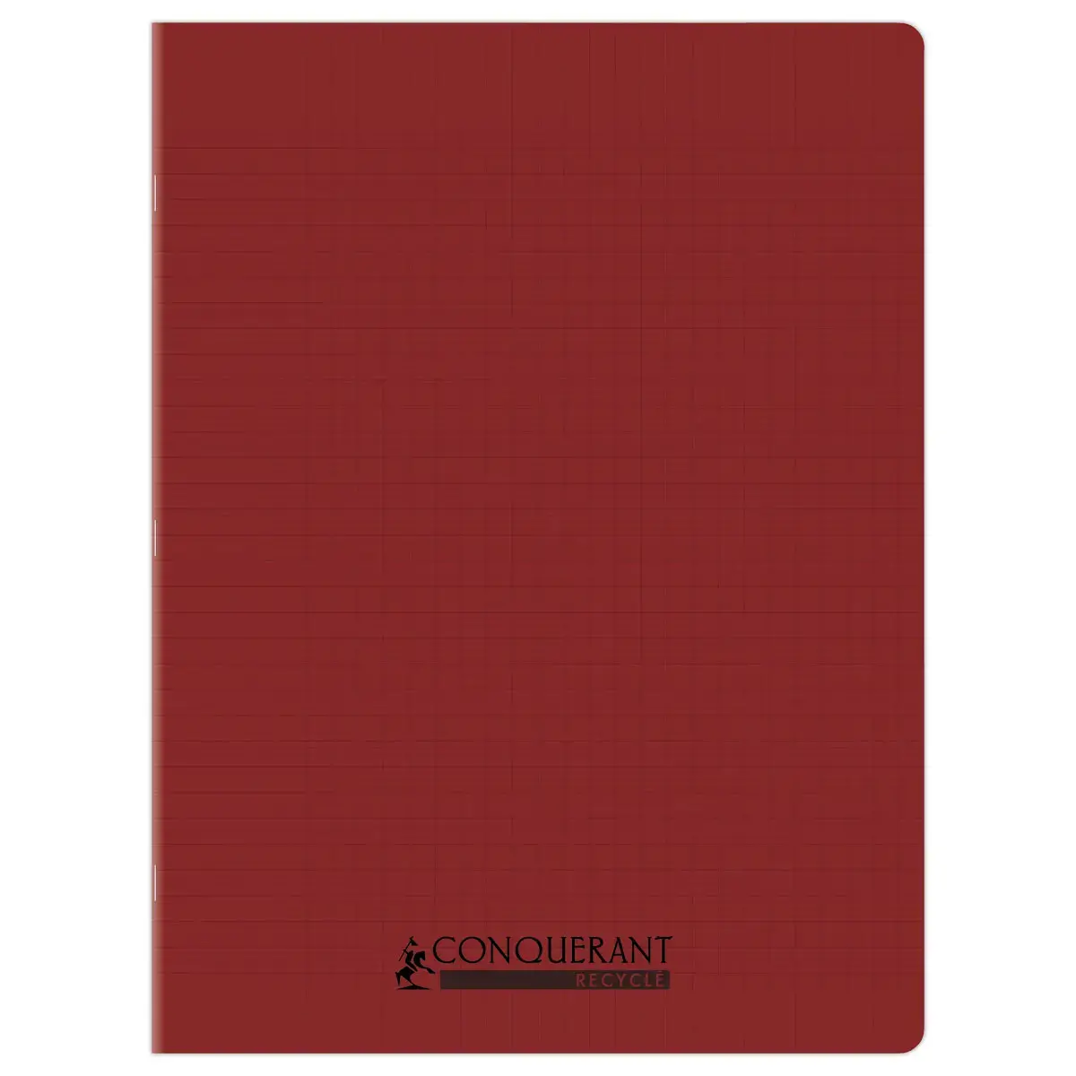 Cahier polypropylène piqûre Seyès - A4+ 90g - 96 pages - Rouge - Conquérant