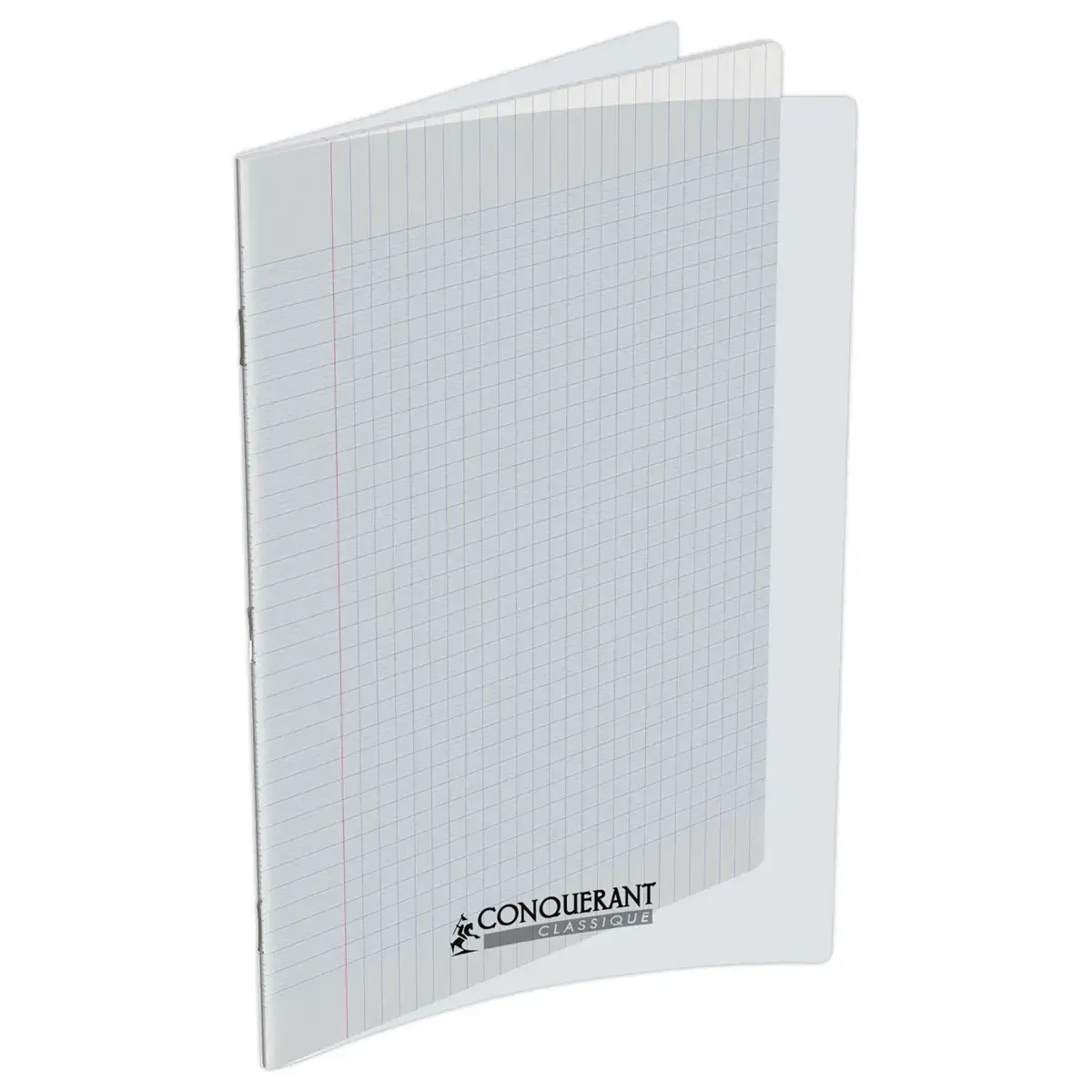 Cahier polypropylène piqûre Seyès - A4+ 90g - 96 pages - Incolore - Conquérant