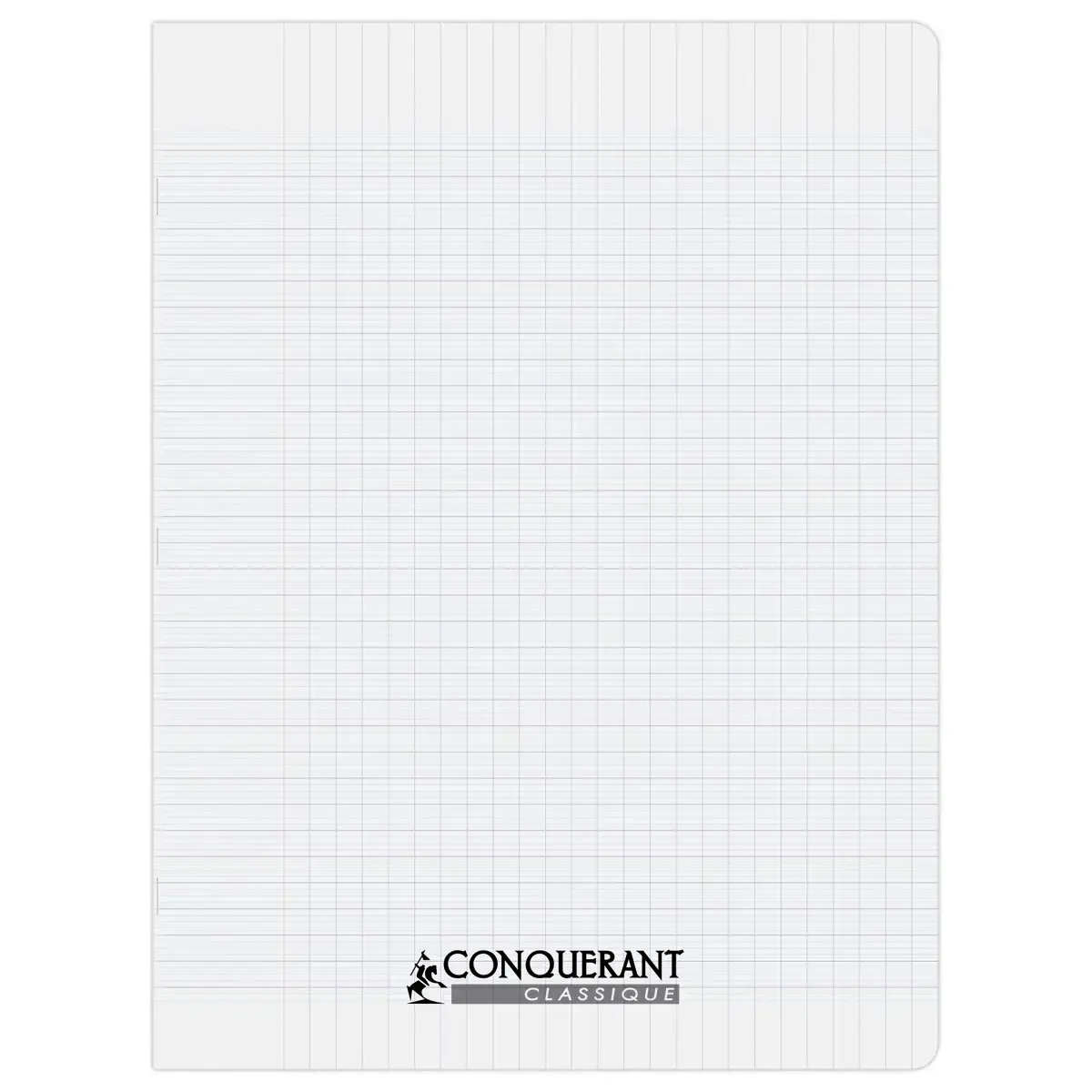 Cahier polypropylène piqûre Seyès - A4+ 90g - 48 pages - Incolore - Conquérant