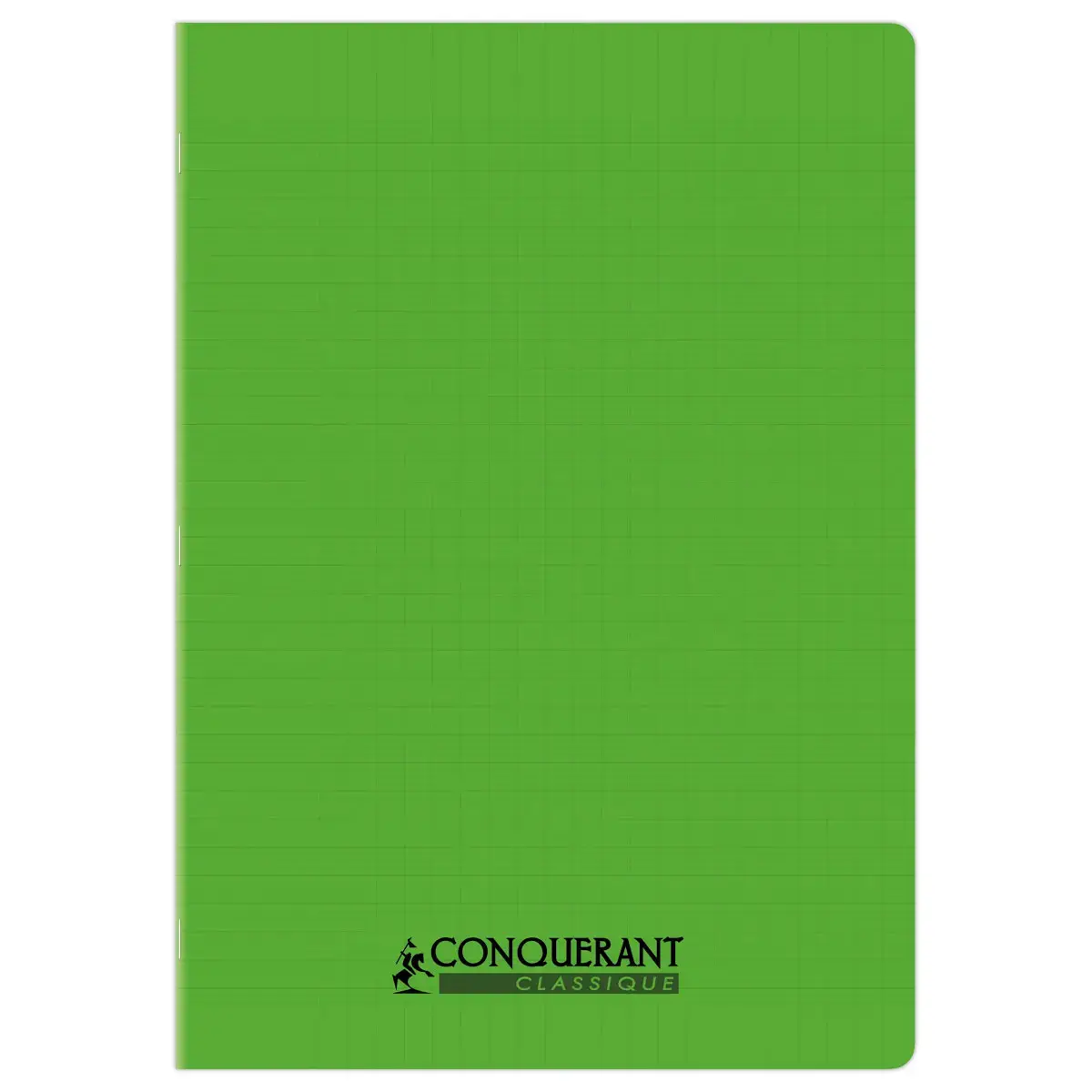 Cahier polypropylène piqûre Seyès - A4 90g - 96 pages - Vert - Conquérant