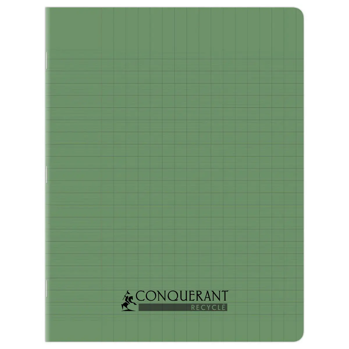 Cahier polypropylène piqûre Seyès - A5+ 90g - 96 pages - Vert - Conquérant