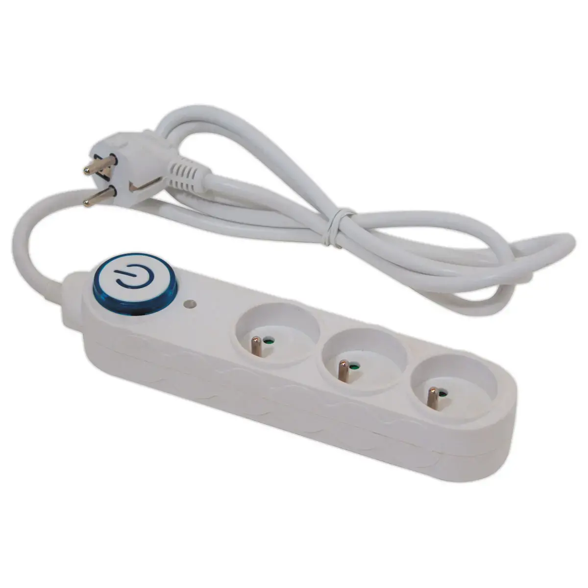 Bloc multiprises 3 prises - C&acirc;ble 1,5 m - Avec interrupteur 
