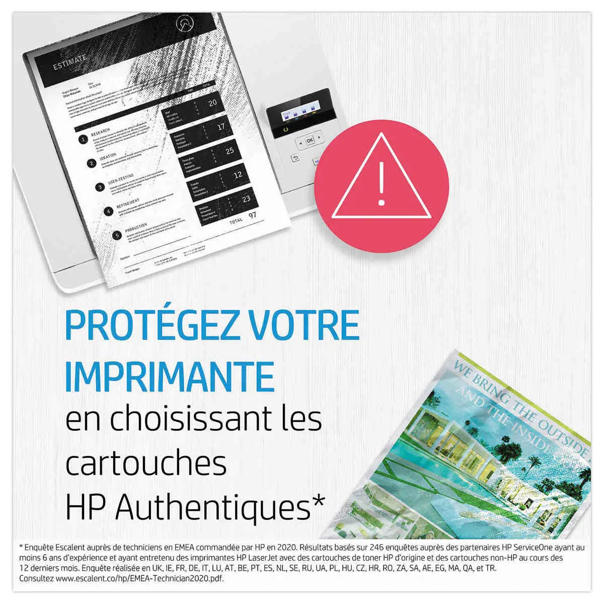 HP 307A CE742A toner jaune