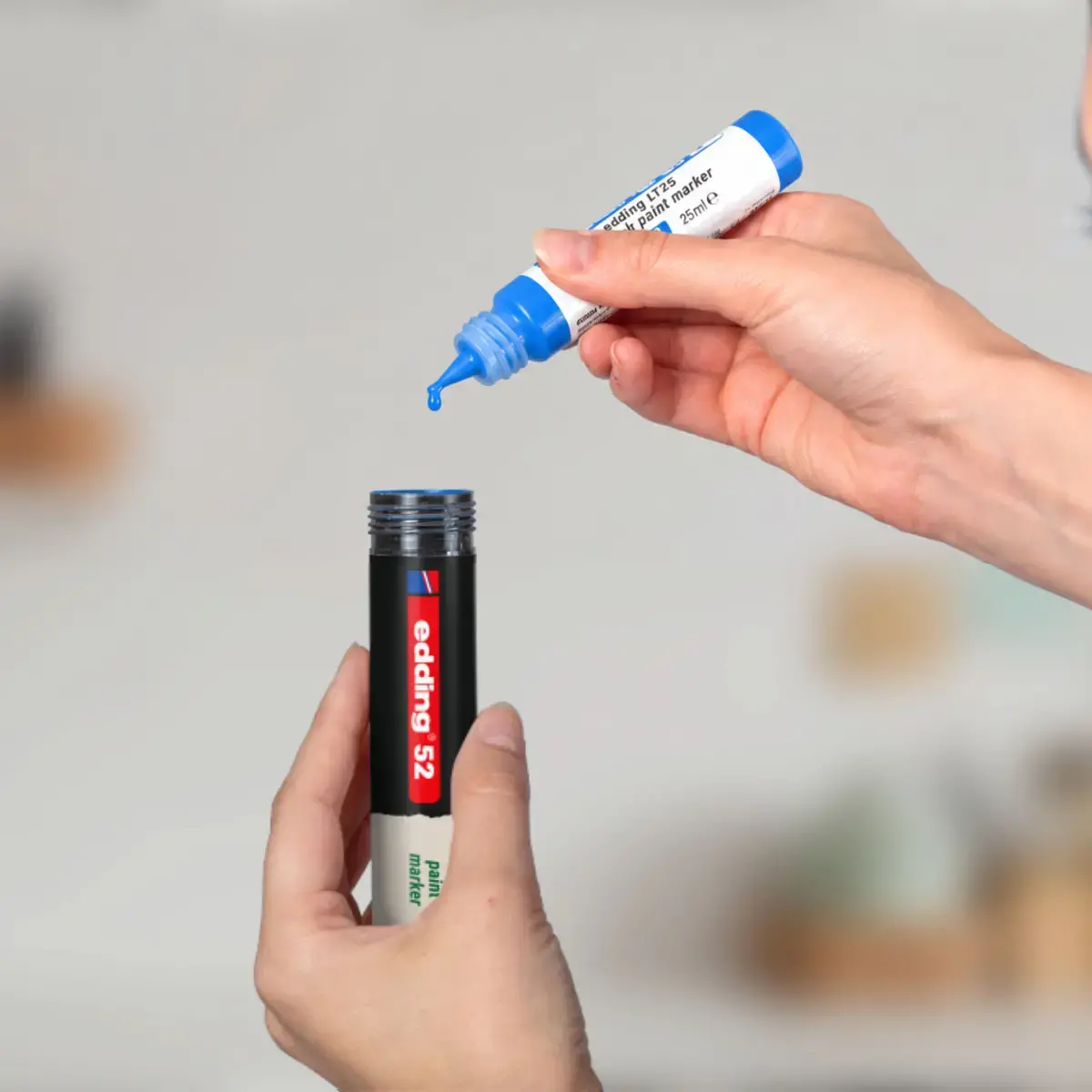 Recharge pour marqueur peinture E50 - Bleu - EDDING