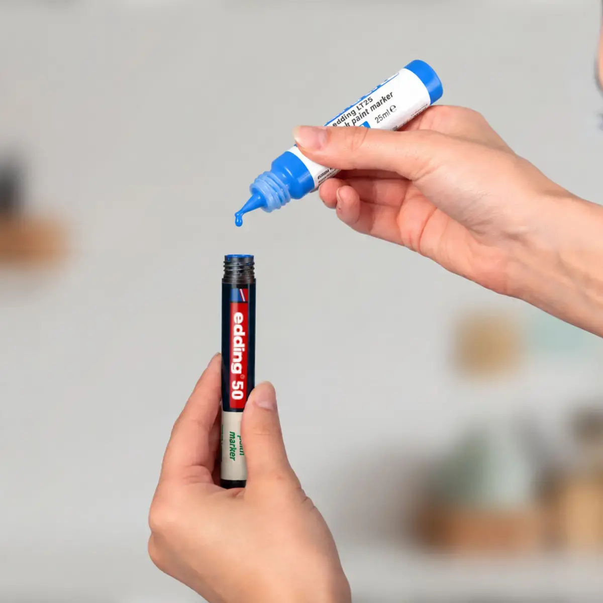 Recharge pour marqueur peinture E50 - Bleu - EDDING