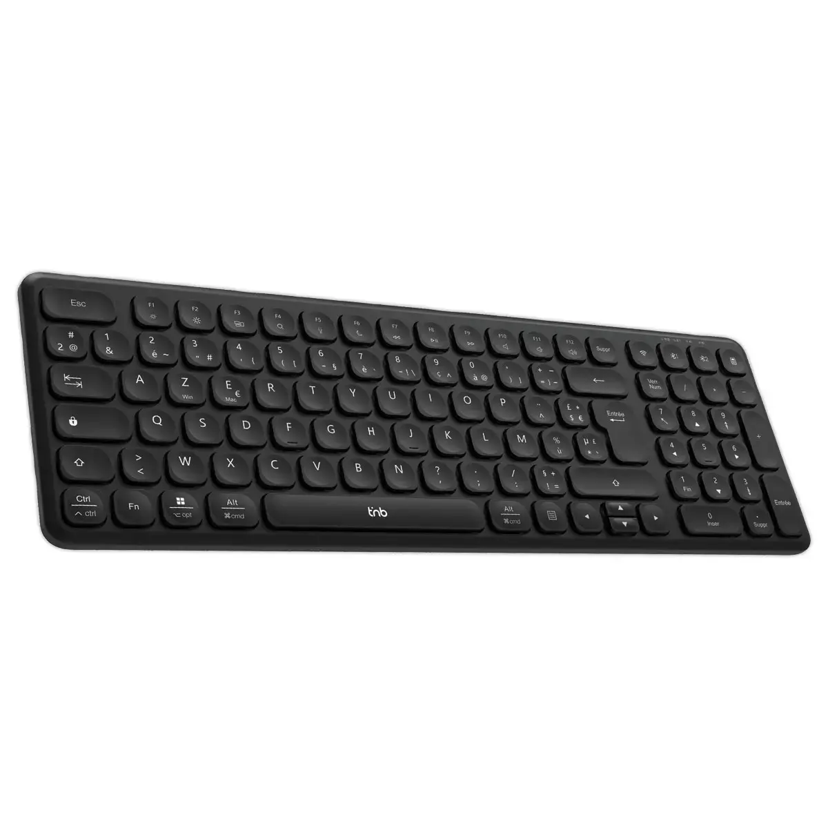 Clavier sans fil rechargeable SLIM PRO Azerty - Noir 