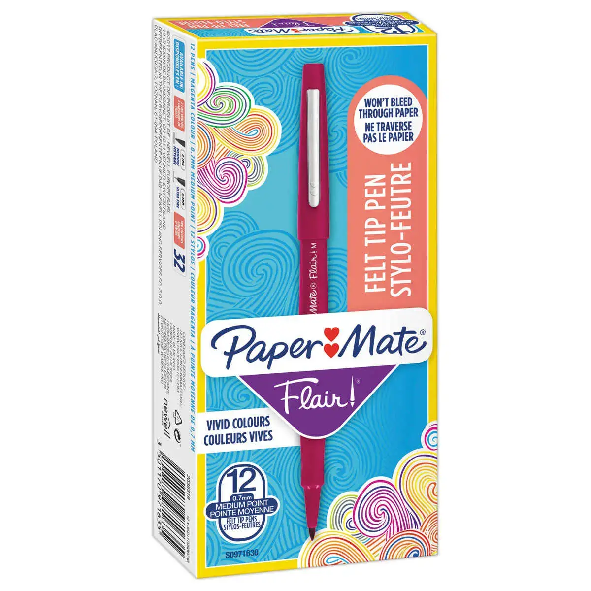 Feutre FLAIR - Écriture moyenne - Magenta - PAPERMATE