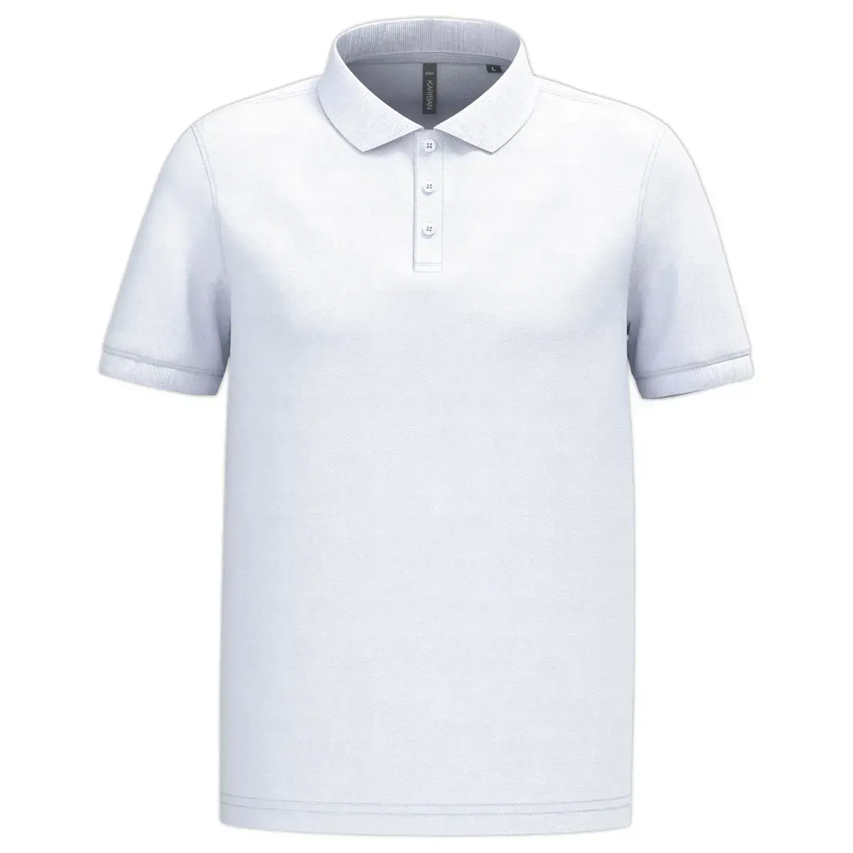 Polo piqué homme - Manches courtes - Taille XXL - Blanc
