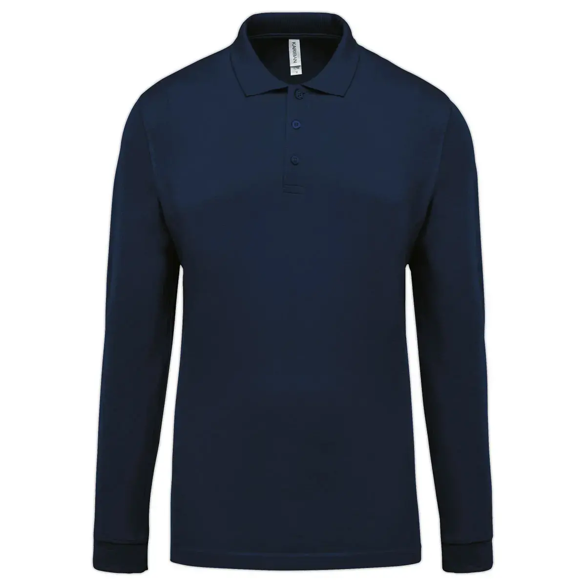 Polo homme - Manches longues - Taille M - Marine 