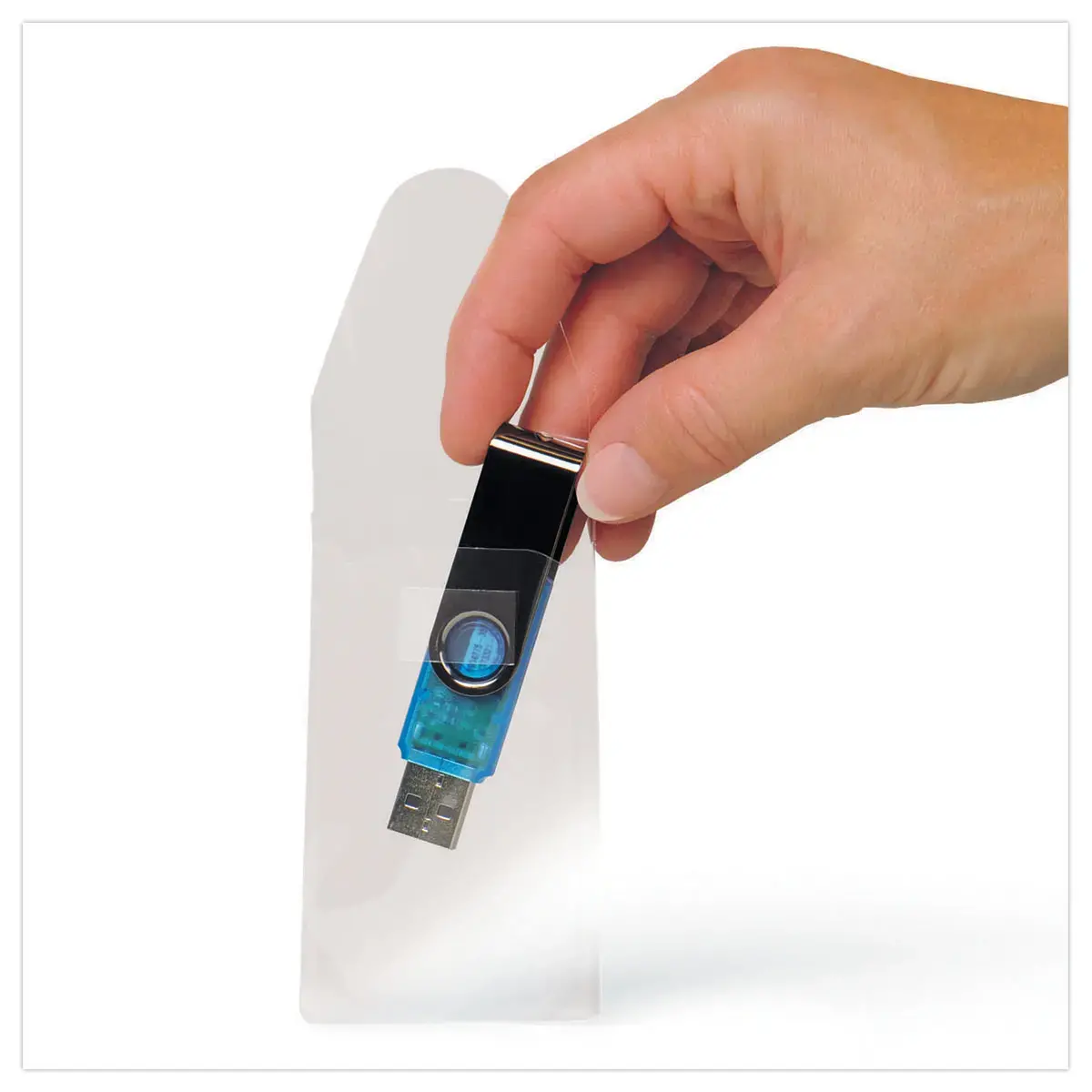 10 Pochettes adhésives pour clés USB - 3L