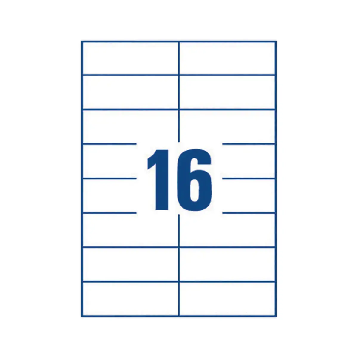 100 planches de 16 &eacute;tiquettes blanches multi-usages - AVERY 