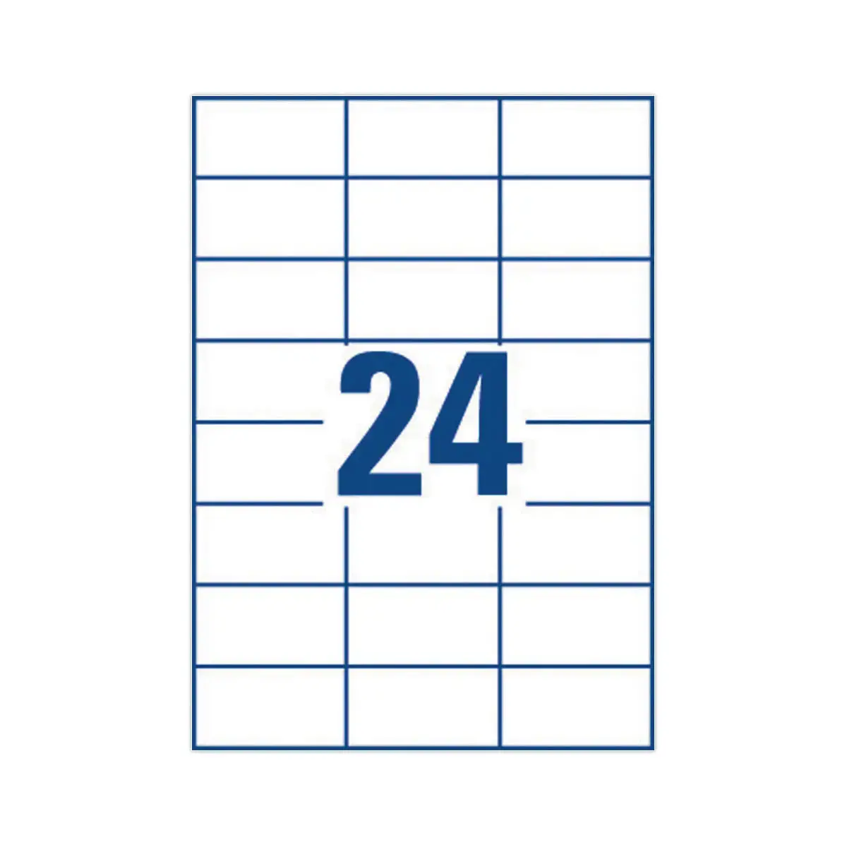 100 planches de 24 étiquettes blanches multi-usages - 70x37mm - AVERY