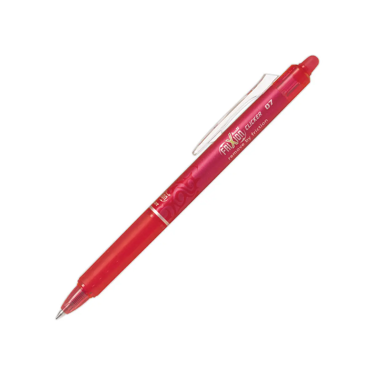 Stylo à bille gel FriXion Ball Clicker 07 - Effaçable - Pointe moyenne - Rouge - Pilot