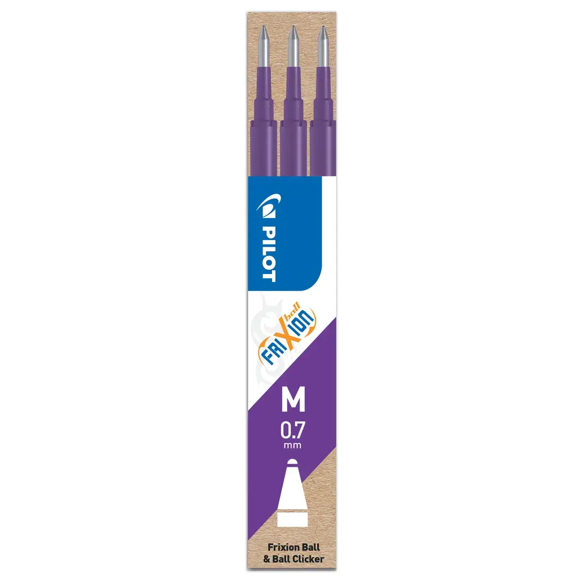 3 Recharges pour stylo Frixion - Violet - PILOT