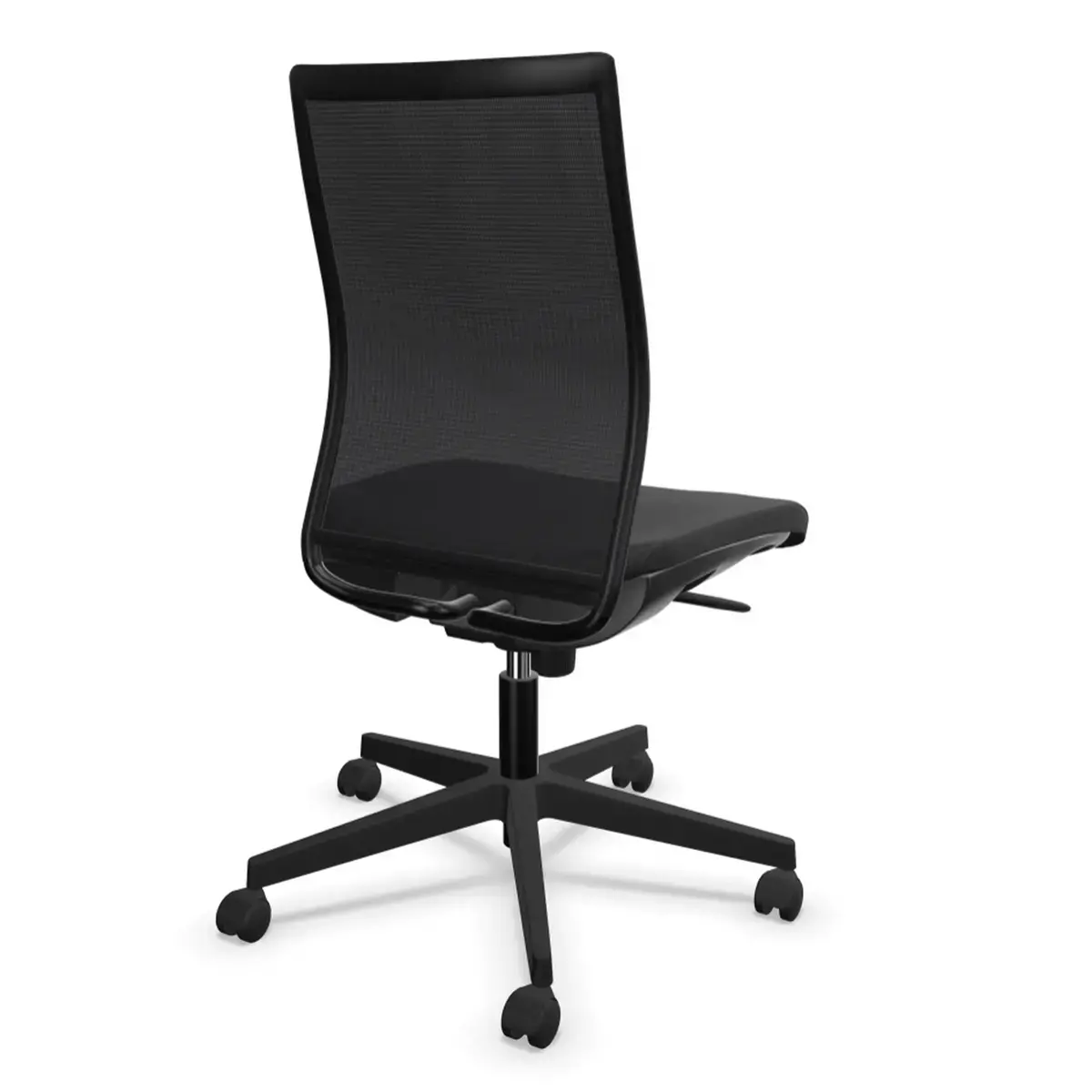 Siège ergonomique synchrone décalé Intrata - Assise gris foncée, dossier noir - Nowy Styl