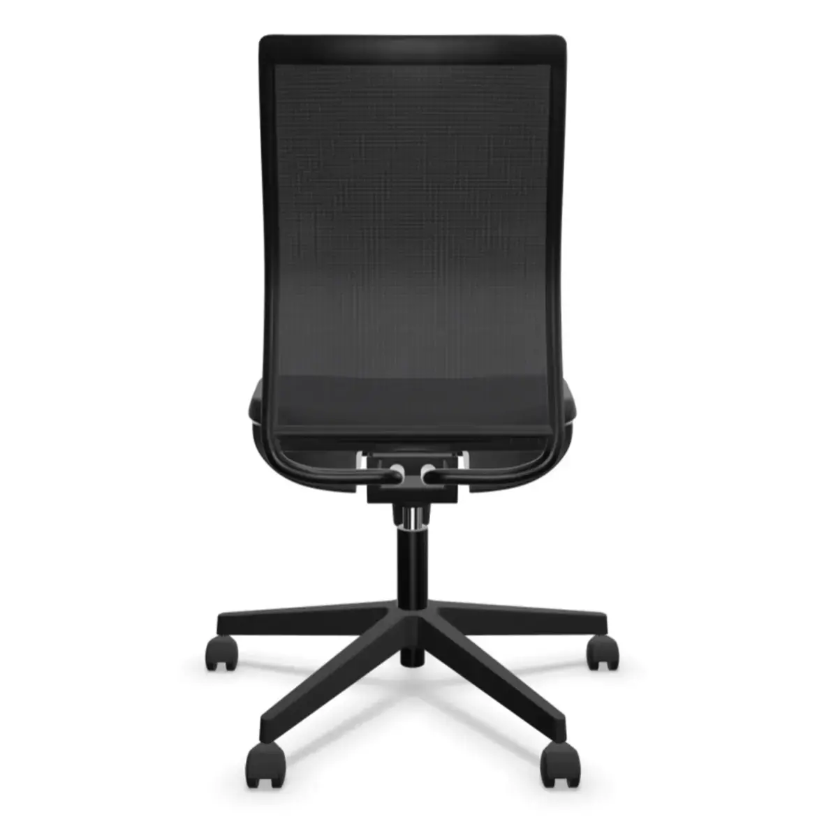 Siège ergonomique synchrone décalé Intrata - Assise gris foncée, dossier noir - Nowy Styl