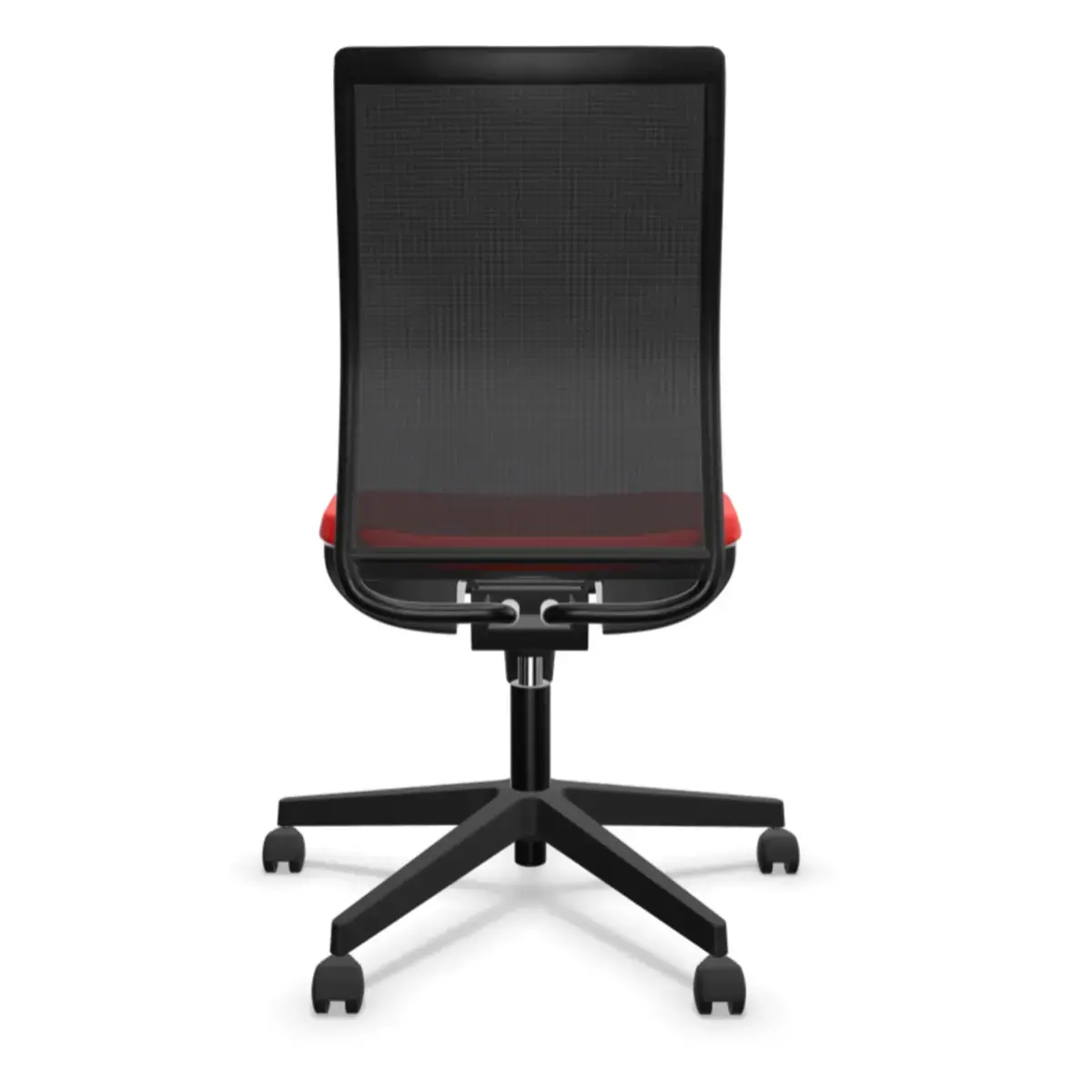 Siège de bureau Intrata à mécanisme synchrone - Noir et rouge