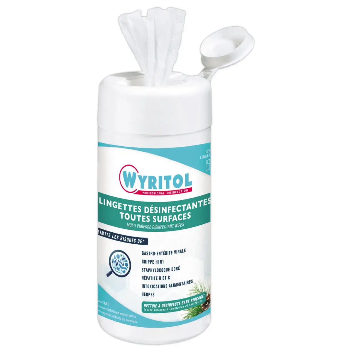 Lingettes désinfectantes multisurfaces - WYRITOL