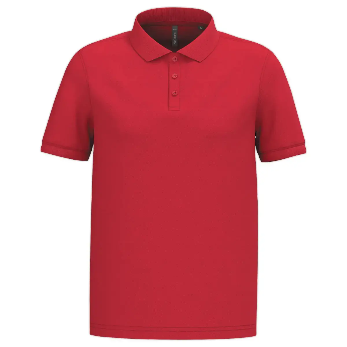 Polo homme - Manches courtes - Taille L - Rouge 