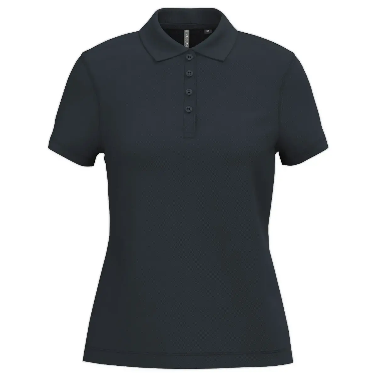Polo femme - Manches courtes - Taille L - Marine 