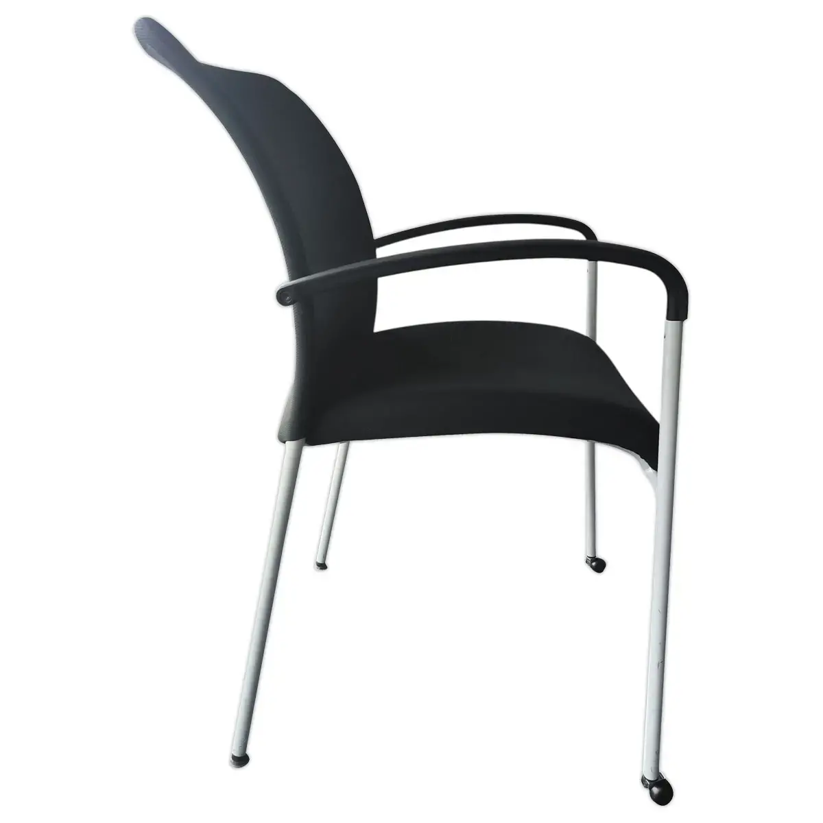 Chaise empilable Dauphin - Noir - Reconditionn&eacute;e 