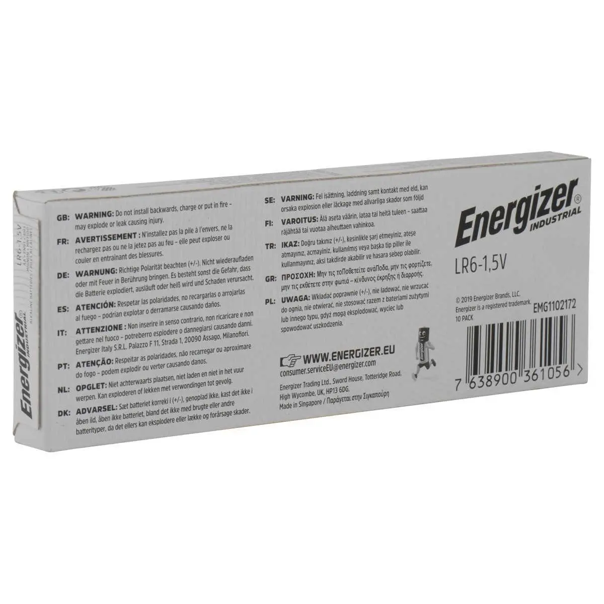 10 Piles alcalines Energizer Industrial - pack de 10 