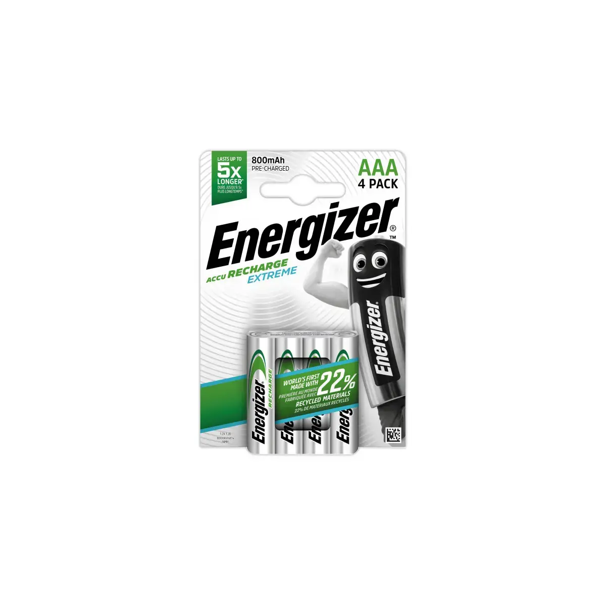 4 piles rechargeables Power Plus HR3 (AAA) - 1,2 Volts - ENERGIZER