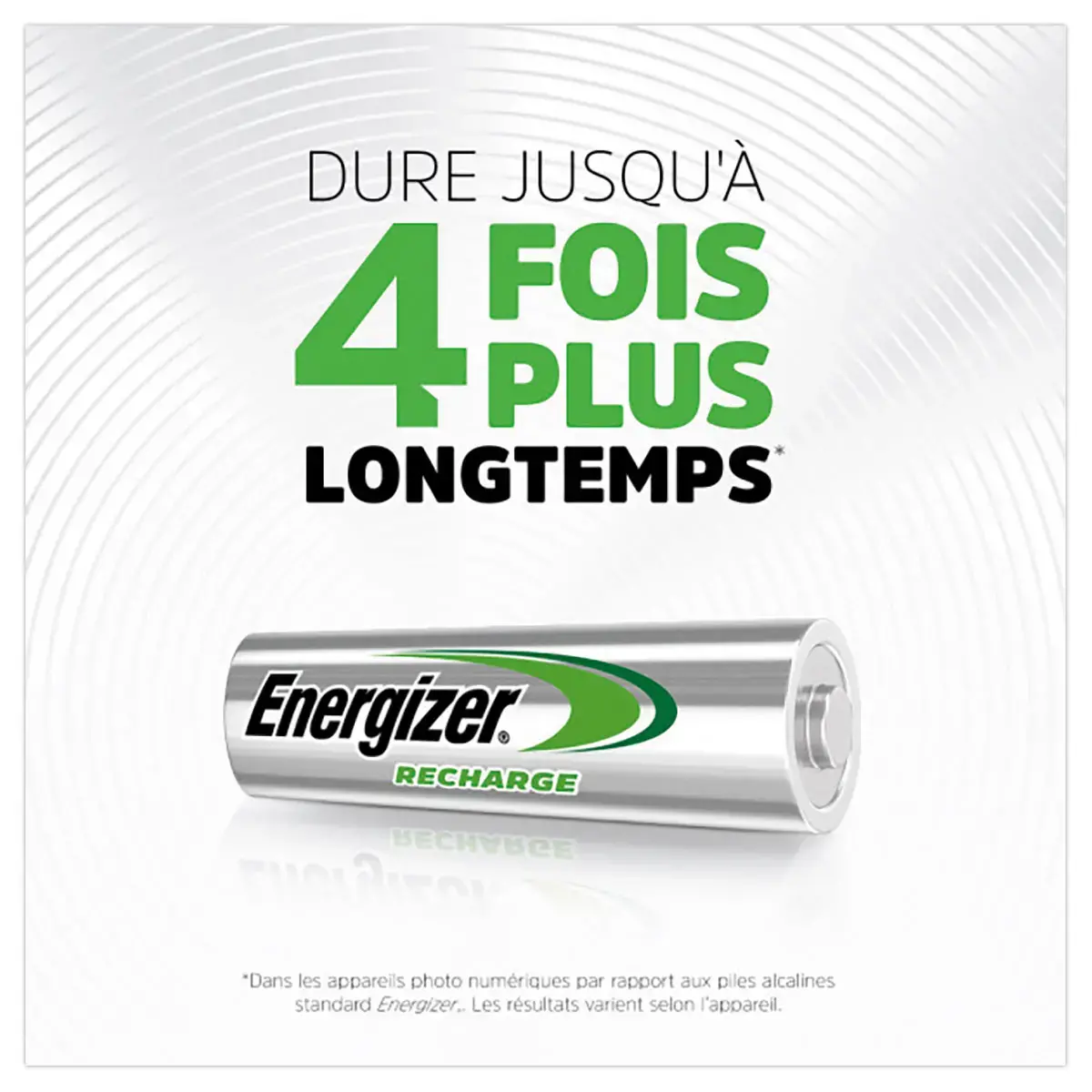 4 piles rechargeables Power Plus HR3 (AAA) - 1,2 Volts - ENERGIZER