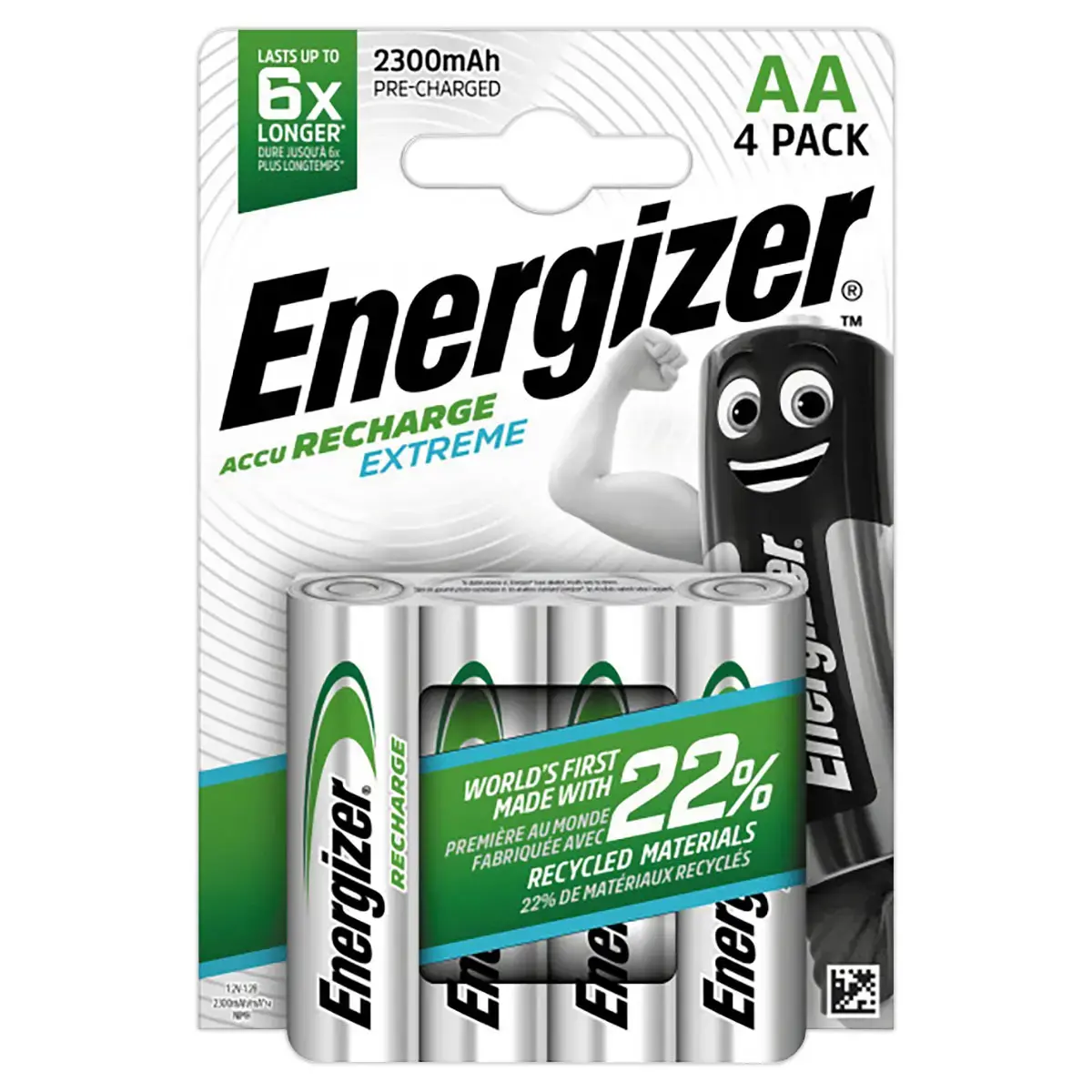 4 Piles rechargeables Extreme - AA HR6 - ENERGIZER