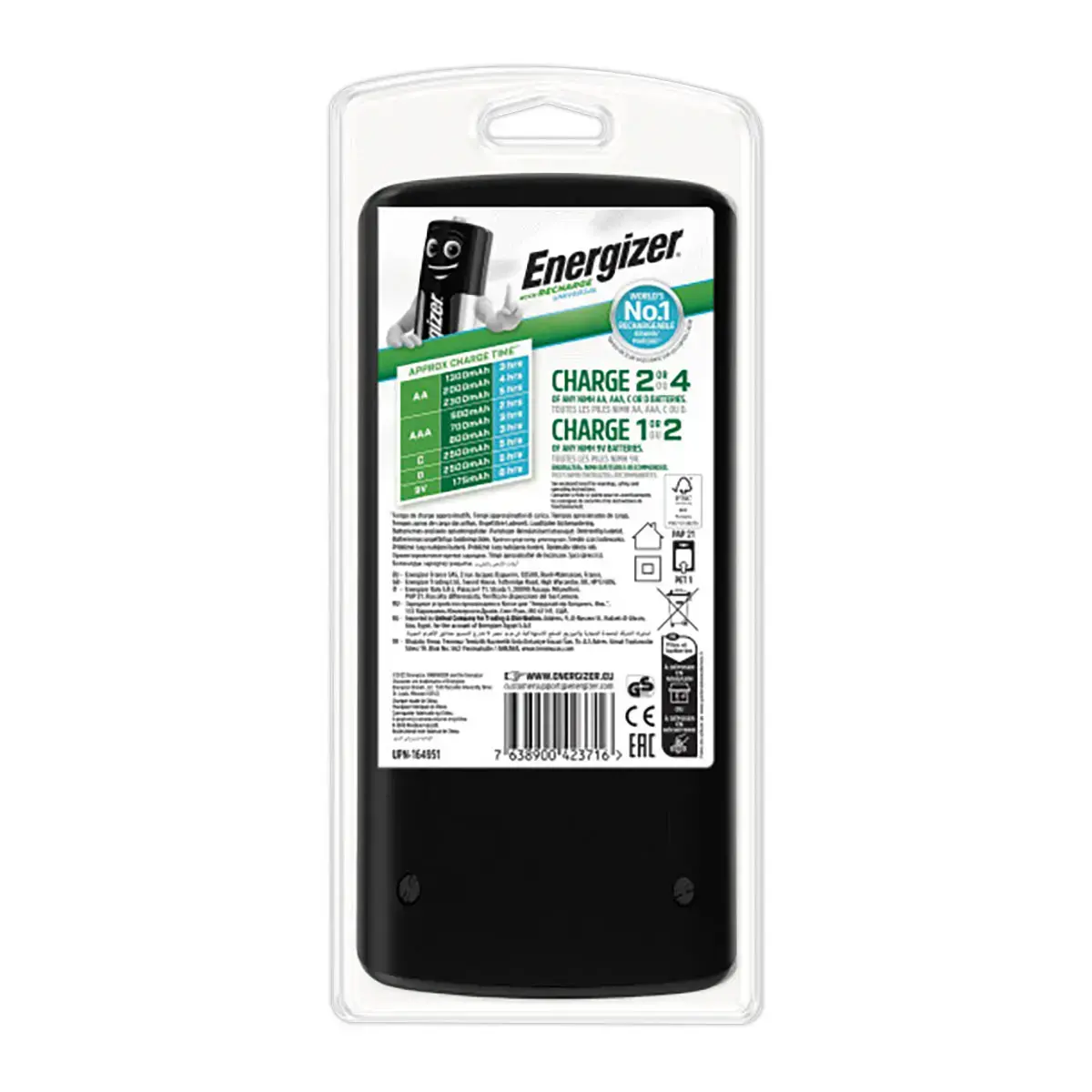 Chargeur multiformat Universel pour piles - ENERGIZER