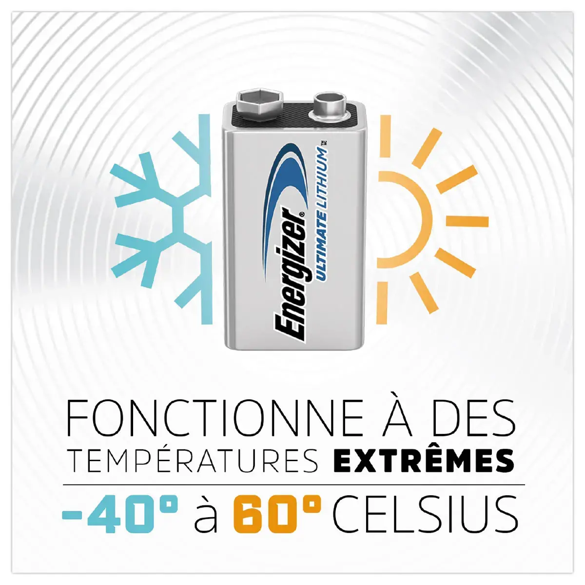 Pile Ultimate Lithium 6LR61 - 9Volts - ENERGIZER 