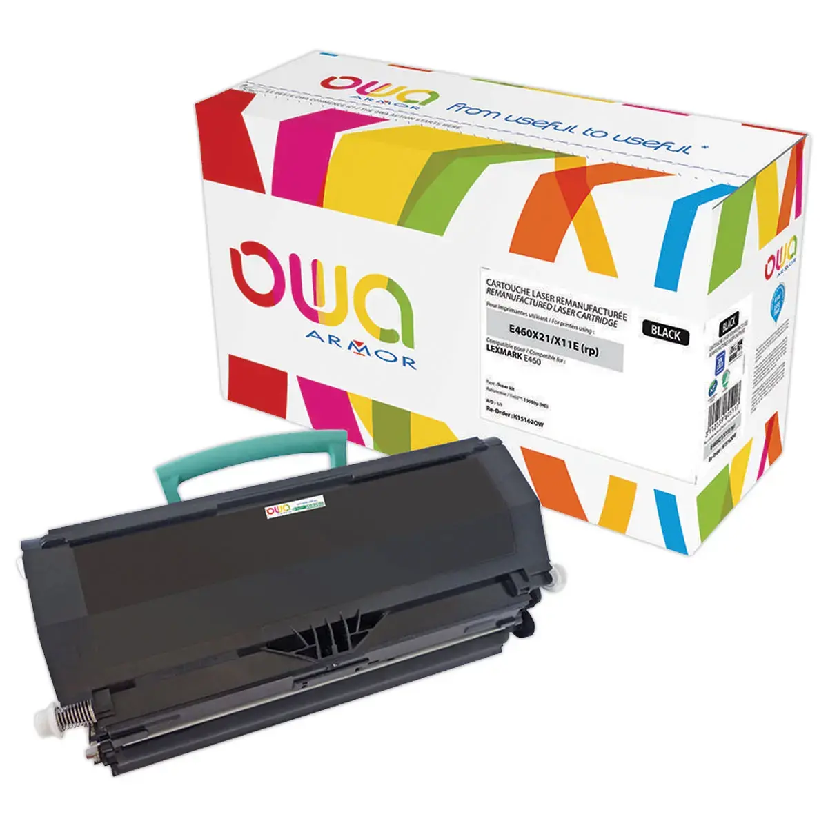 Toner LEXMARK noir THC E460X21E compatible ARMOR 