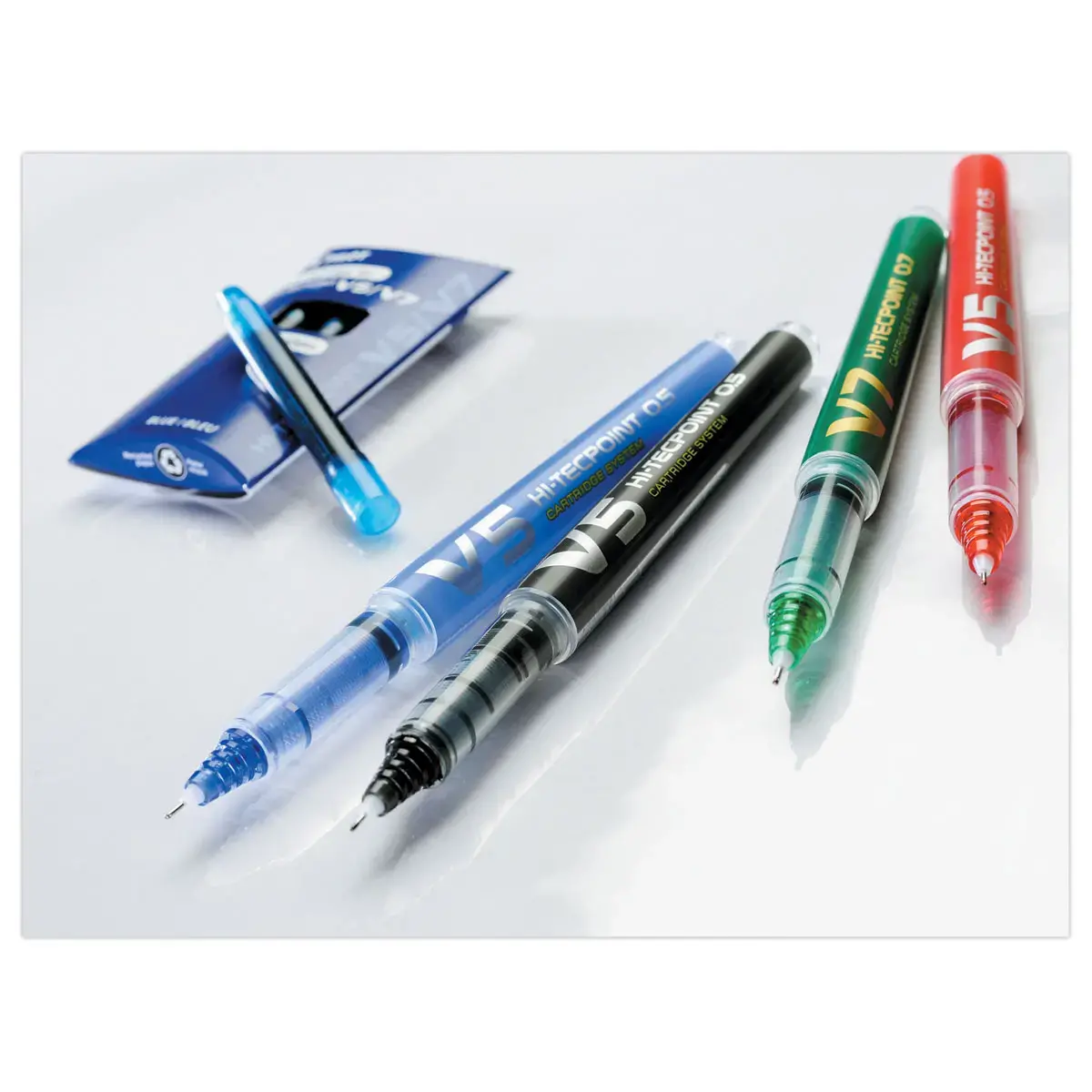 Stylo roller pointe aiguille rechargeable - Vert - V5 PILOT 
