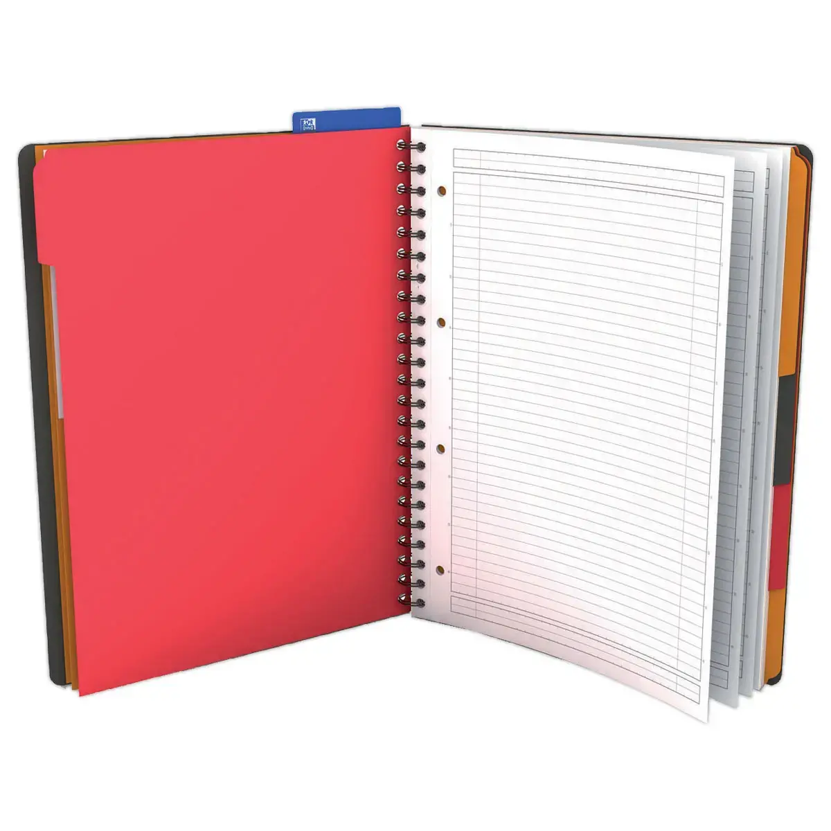 Cahier A4 Managerbook Ligné 6 mm 5x5 80g - Oxford