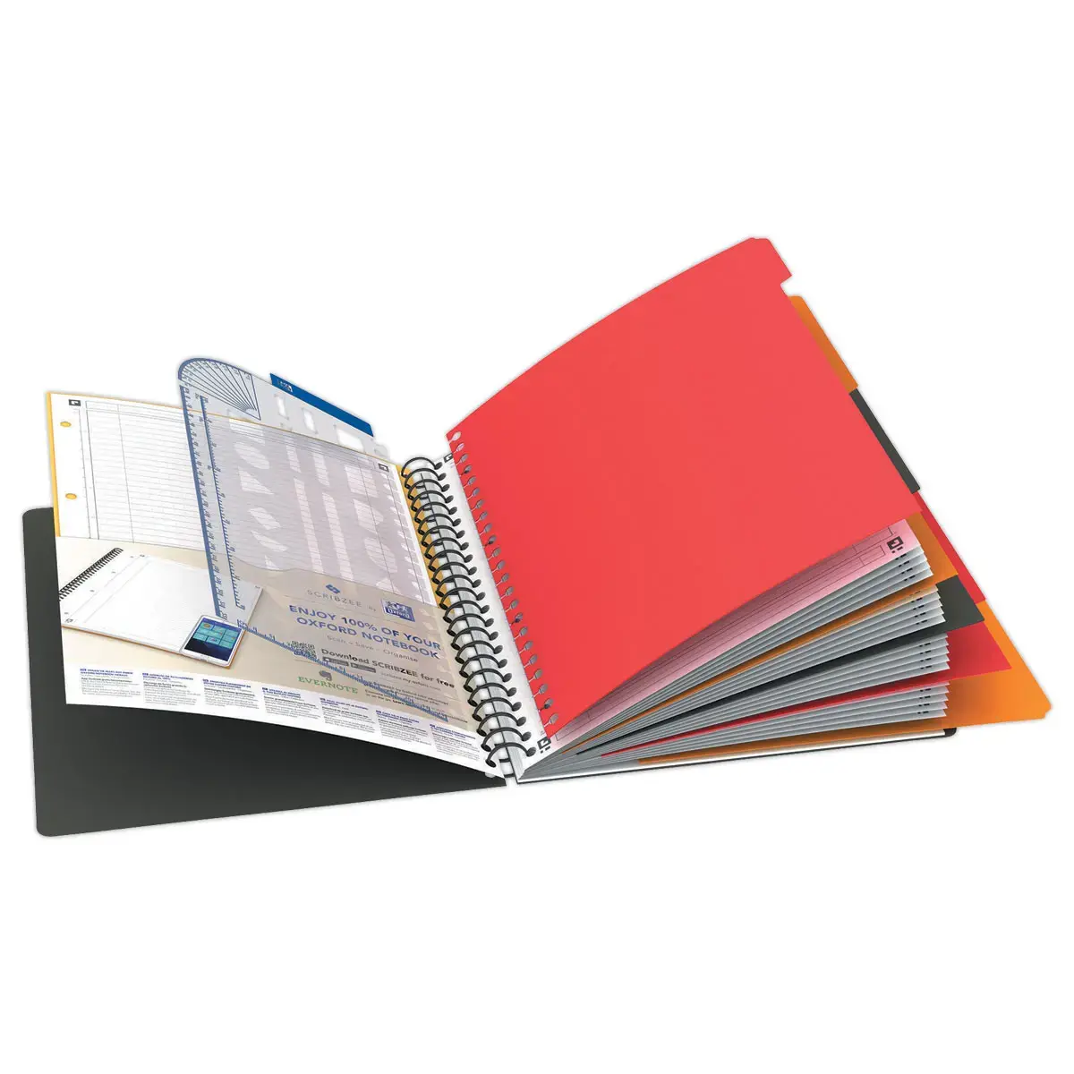 Cahier A4 Managerbook Ligné 6 mm 5x5 80g - Oxford