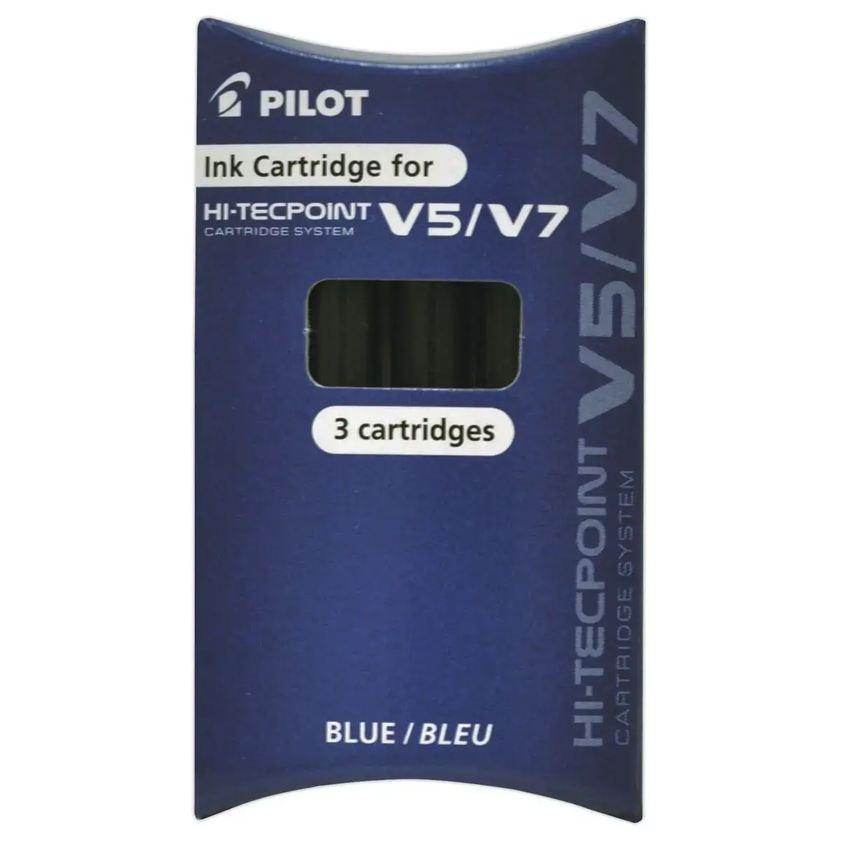 3 Recharges pour stylo V5 / V7 rechargeable PILOT - Bleu 