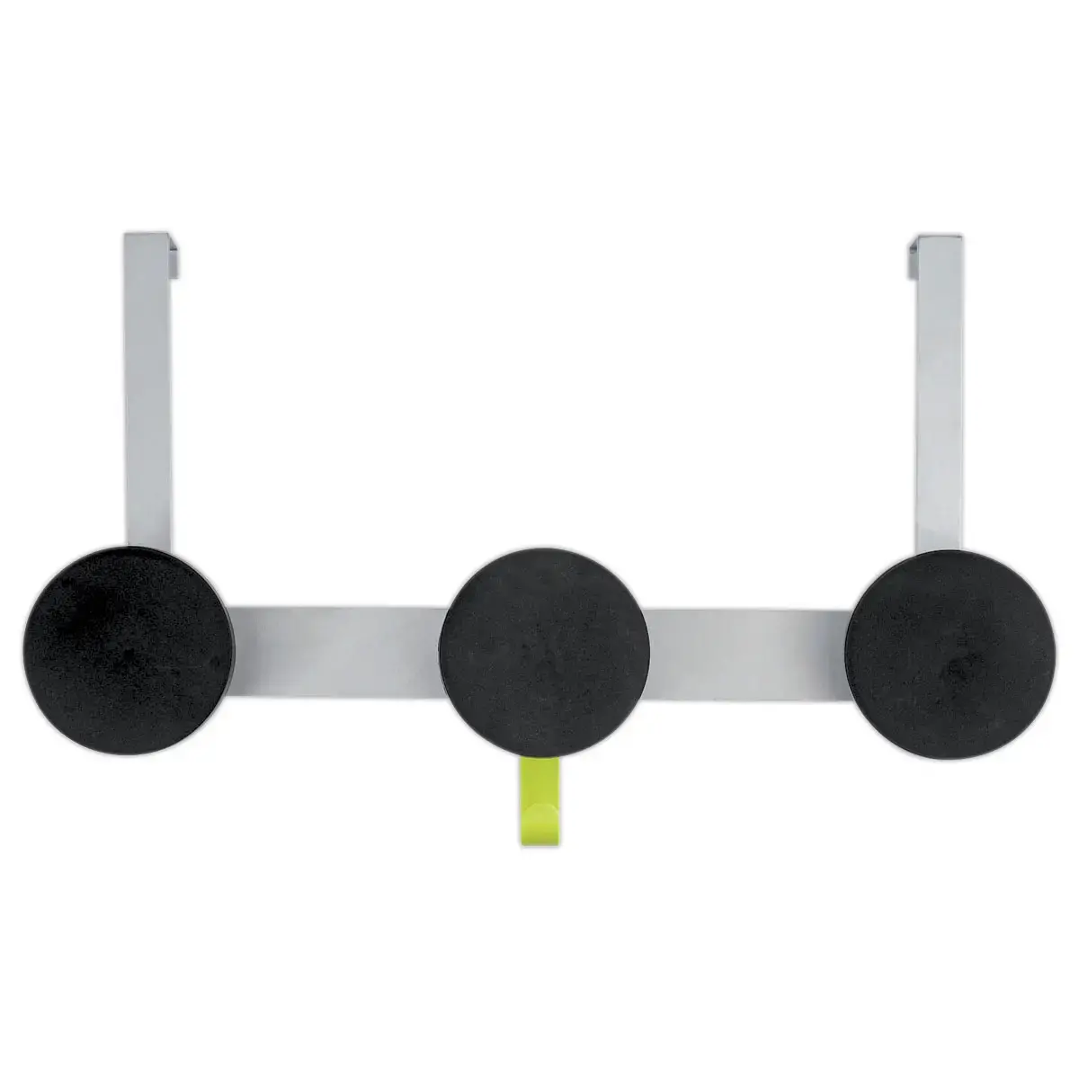 Patère de porte Triple - métal et noir - ALBA