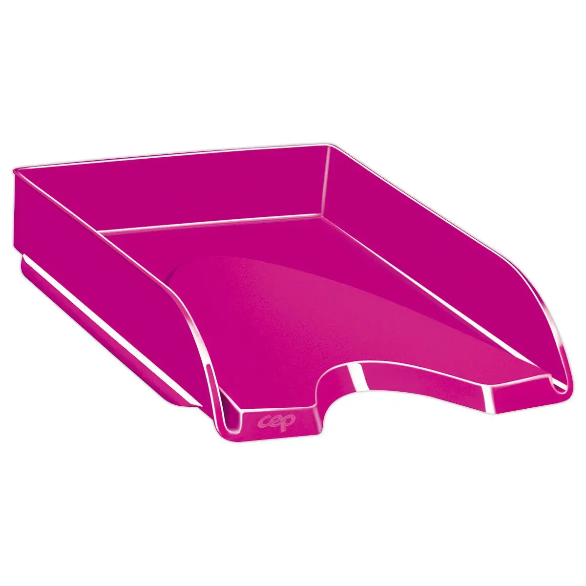 Corbeille &agrave; courrier Pro Gloss - Rose - CEP 