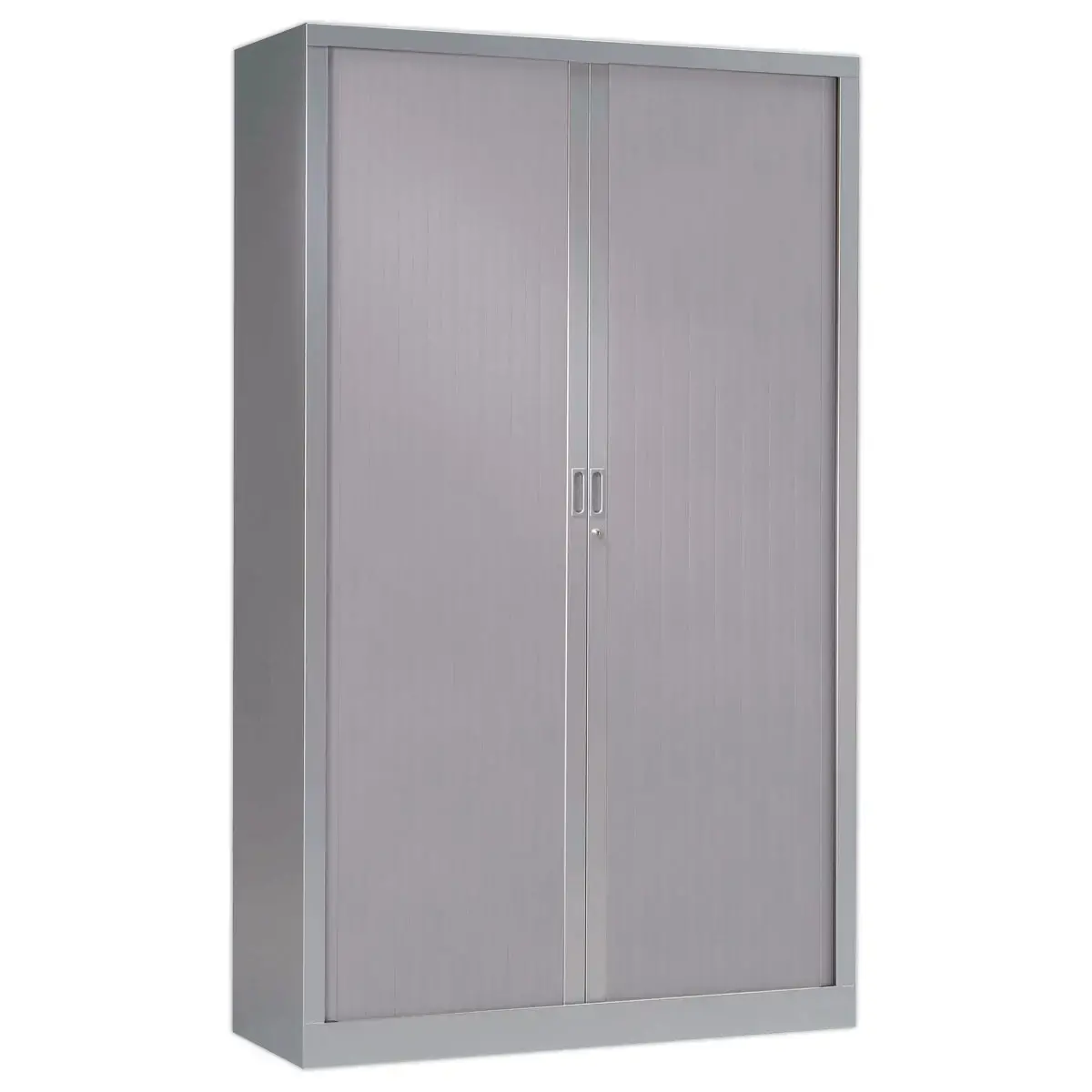 Armoire haute &agrave; rideaux - 198 x 120 cm - Alu 