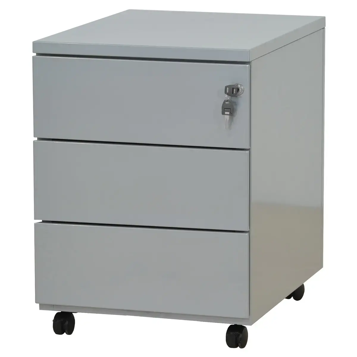 Caisson métallique mobile - 3 tiroirs - Gris clair - VINCO INDUSTRIES